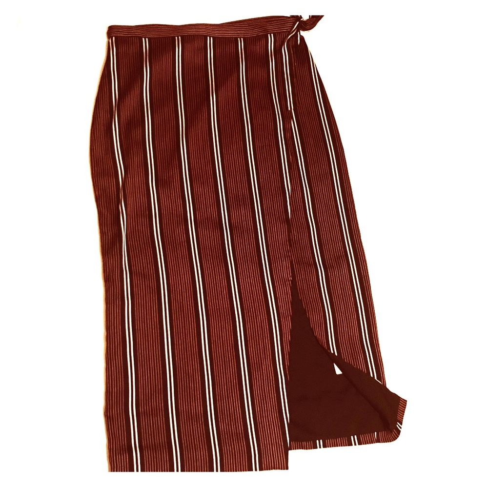 Banana Republic stripe wrap maxi skirt sz 10